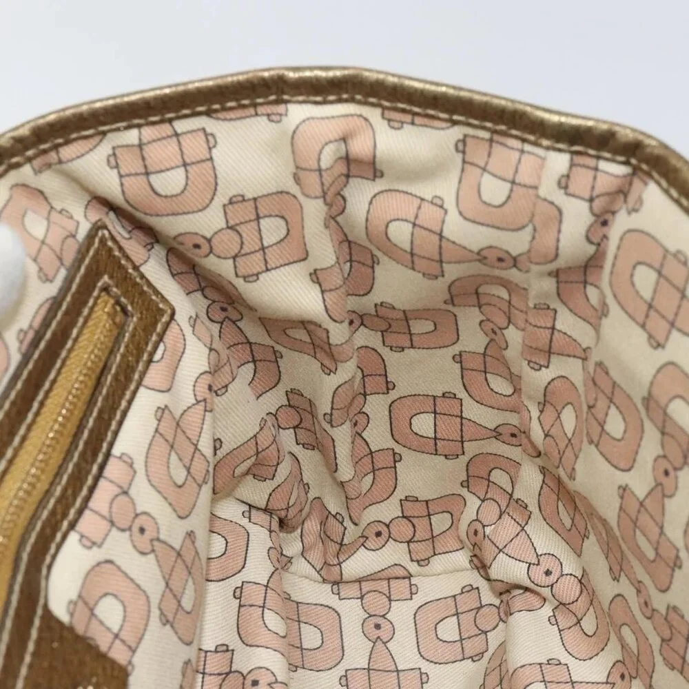 GUCCI GG Canvas Sherry Line Hand Bag Beige Gold 139261 Auth BA8631 - Picture 11 of 16